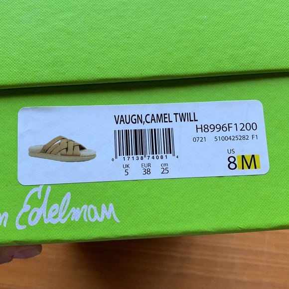 Sam Edelman Vaughn Faux Fur Woven tan slide sandal - Picture 8 of 8